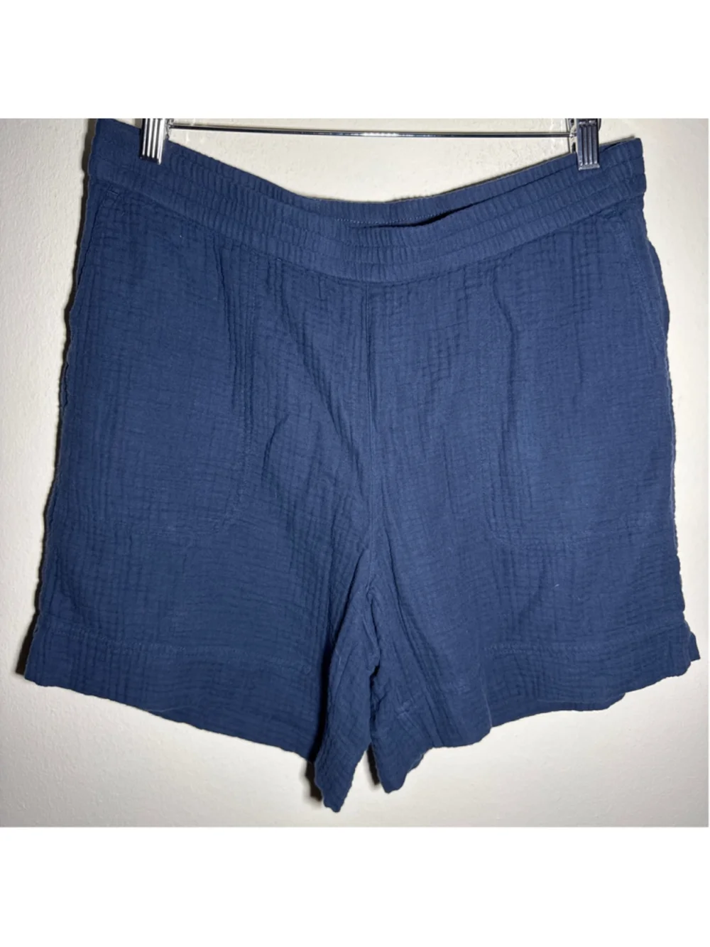 J.Jill Blue Cotton Gauze Shorts Size M 6” inseam